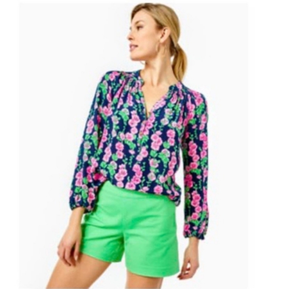 NWT Lilly Pulitzer Alessi Stretch Short Cabana Green Size 6 - Picture 2 of 6